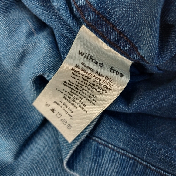 Wilfred Free Denim Mini Tank Dress Xs - Picture 6 of 8